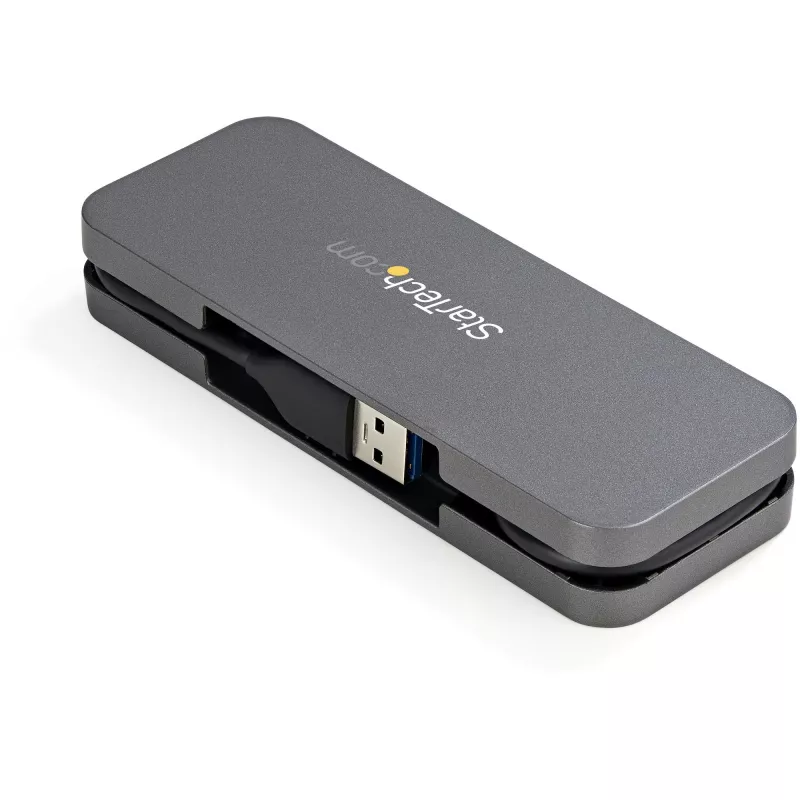 StarTech.com Hub USB 3.0 de 4 portas - USB-A para 4x USB-A - Hub USB 3.1 Gen 1 Tipo A portátil SuperSpeed 5Gbps - alimentado por barramento USB - Hub USB para portátil/computador de secretária com cabo longo de 28 cm e gestão de cabos~Hub USB 3.0 de 4 portas - USB-A para 4x USB-A - Hub USB 3.2 Gen 1 Tipo A portátil SuperSpeed 5Gbps - alimentado por barramento USB - Hub USB para