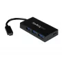 Hub USB-C de 4 portas StarTech.com - USB-C para 1x USB-C e 3x USB-A - Hub USB 3.0~Hub USB-C de 4 portas - USB-C para 1x USB-C e 3x USB-A - Hub USB 3.0 - 5 Gbit/s