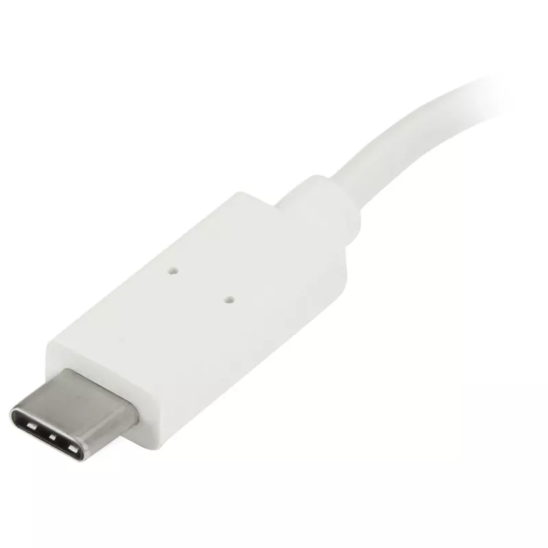 StarTech.com HB30C3A1CFBW hub USB-C de 4 portas, 1x USB-C + 3x USB-A, USB 3.0 SuperSpeed 5Gbps, portátil, branco