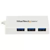 StarTech.com HB30C3A1CFBW hub USB-C de 4 portas, 1x USB-C + 3x USB-A, USB 3.0 SuperSpeed 5Gbps, portátil, branco