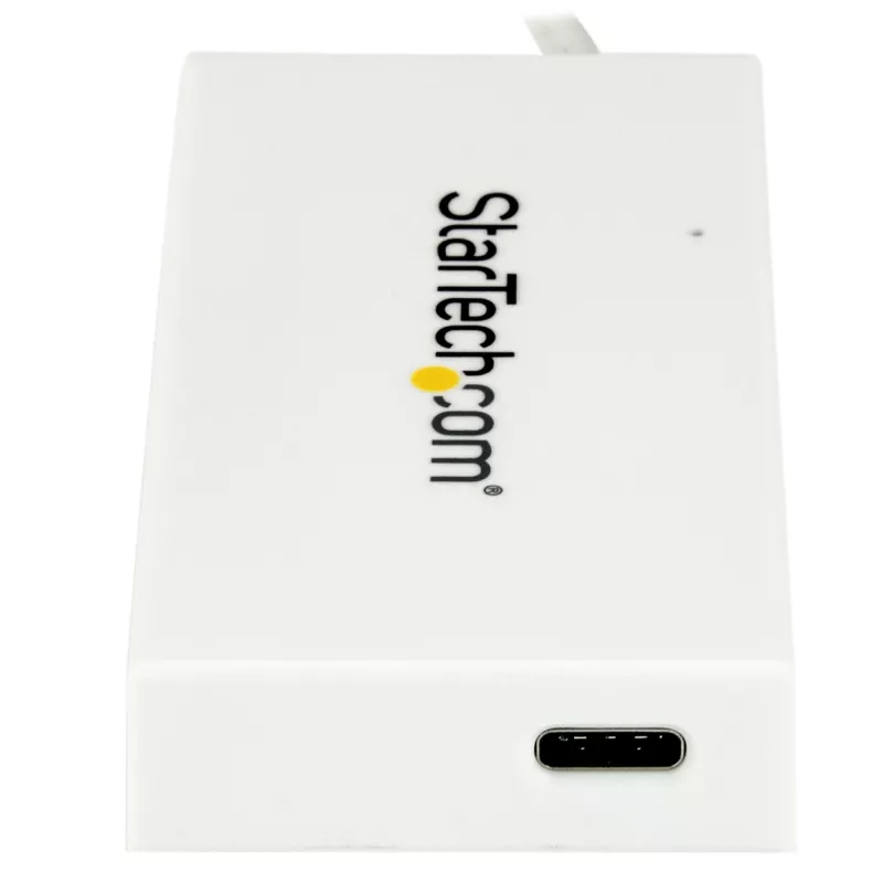StarTech.com HB30C3A1CFBW hub USB-C de 4 portas, 1x USB-C + 3x USB-A, USB 3.0 SuperSpeed 5Gbps, portátil, branco