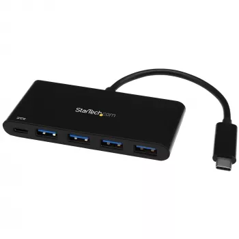 Hub USB-C de 4 portas StarTech.com com 4 portas USB Type-A (USB 3.0 SuperSpeed 5 Gbit/s) – carregamento pass-through Power Delivery 60 W – adaptador hub para portátil USB 3.1 Gen 1/USB 3.2 Gen 1 – MacBook, Dell