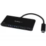 StarTech.com HB30C4AFPD hub USB-C de 4 portas, de USB-C para 4x USB-A, USB 3.0 SuperSpeed 5Gbps, Power Delivery 2.0