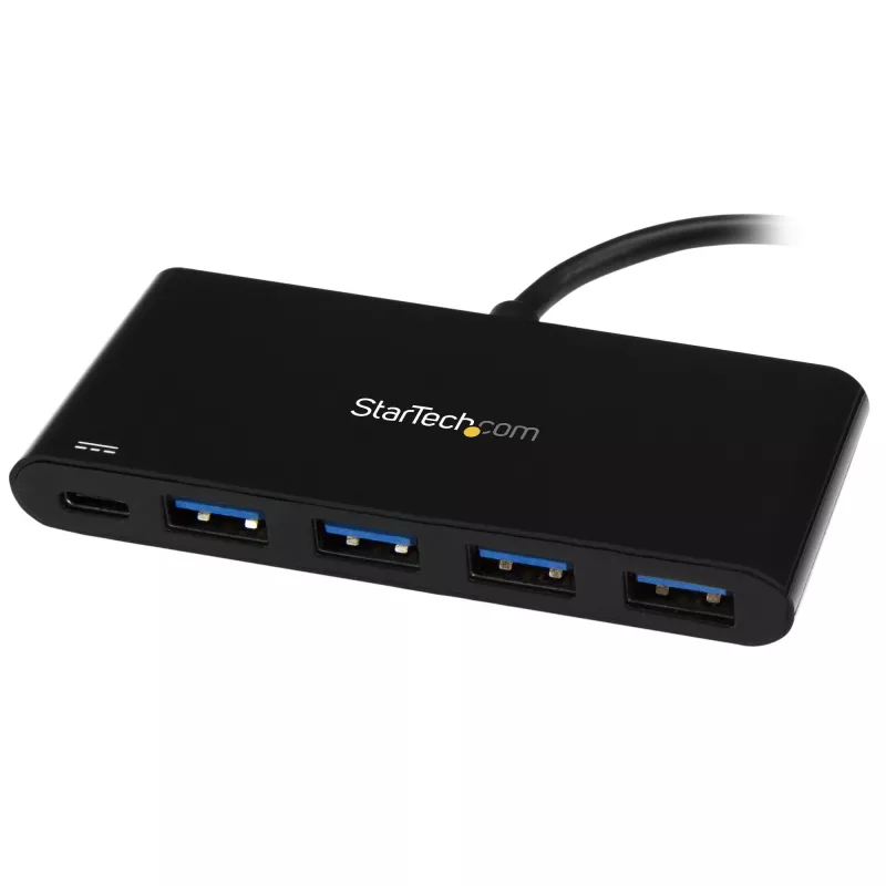 StarTech.com HB30C4AFPD hub USB-C de 4 portas, de USB-C para 4x USB-A, USB 3.0 SuperSpeed 5Gbps, Power Delivery 2.0