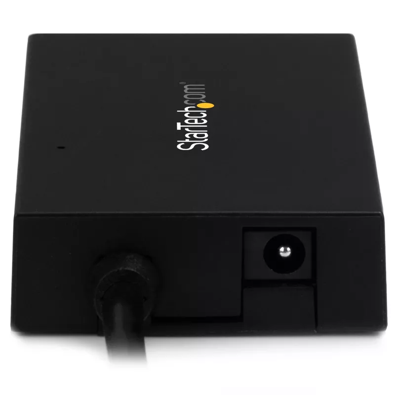 StarTech.com Hub USB C de 4 portas - Hub USB Type-C com 4x portas USB-A (USB 3.0/3.1 Gen 1 SuperSpeed 5 Gbit/s) - alimentação por barramento USB ou autoalimentado - Hub de carregamento portátil USB-C para USB-A BC 1.2 com transformador~Hub USB C de 4 portas - Hub USB Type-C com 4x portas USB-A Hub USB 3.0 (5 Gbit/s) - alimentação por barramento USB ou autoalimentado - Hub de carregamento portátil
