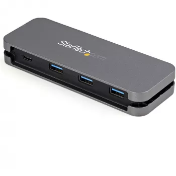 StarTech.com Hub USB C de 4 portas - 3x USB-A/1x USB-C - Hub USB 3.0 Tipo C de 5Gbps (3.2/3.1 Gen 1) - alimentado por barramento - Hub adaptador portátil USB-C para USB-A - Cabo de 28,5 cm (11,2 polegadas) com gestão de cabos~Hub USB C de 4 portas - 3x USB-A/1x USB-C - Hub USB 3.0 Tipo C - USB 3.2 Gen 1 (5 Gbit/s) - alimentado por barramento - Hub adaptador portátil USB-C para USB-A - Cabo de