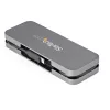 StarTech.com Hub USB C de 4 portas - 3x USB-A/1x USB-C - Hub USB 3.0 Tipo C de 5Gbps (3.2/3.1 Gen 1) - alimentado por barramento - Hub adaptador portátil USB-C para USB-A - Cabo de 28,5 cm (11,2 polegadas) com gestão de cabos~Hub USB C de 4 portas - 3x USB-A/1x USB-C - Hub USB 3.0 Tipo C - USB 3.2 Gen 1 (5 Gbit/s) - alimentado por barramento - Hub adaptador portátil USB-C para USB-A - Cabo de