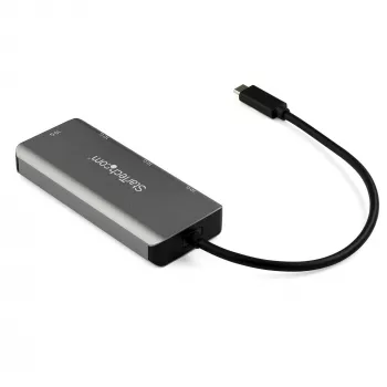 Hub USB C de 4 portas StarTech.com com 2x USB A e 2x USB C – Hub USB Type-C 3.1/3.2 Gen 2 SuperSpeed 10 Gbit/s – alimentação por bus USB – hub adaptador USB-C para USB portátil – alumínio – cabo de 25 cm (9,8 polegadas)