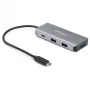 StarTech.com HB31C3A1CB hub USB-C de 4 portas, 3x USB-A + 1x USB-C, USB 3.1 Gen 2 10 Gbps, alimentado por barramento, cabo de 25 cm