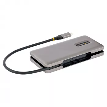 Hub USB-C de 4 portas StarTech.com – 1x USB-A e 3x USB-C – USB 3.2 Gen 2 (10 Gbit/s) – alimentado por bus – hub USB Type-C com cabo envolvente de 32 cm – hub USB-C para USB-A portátil