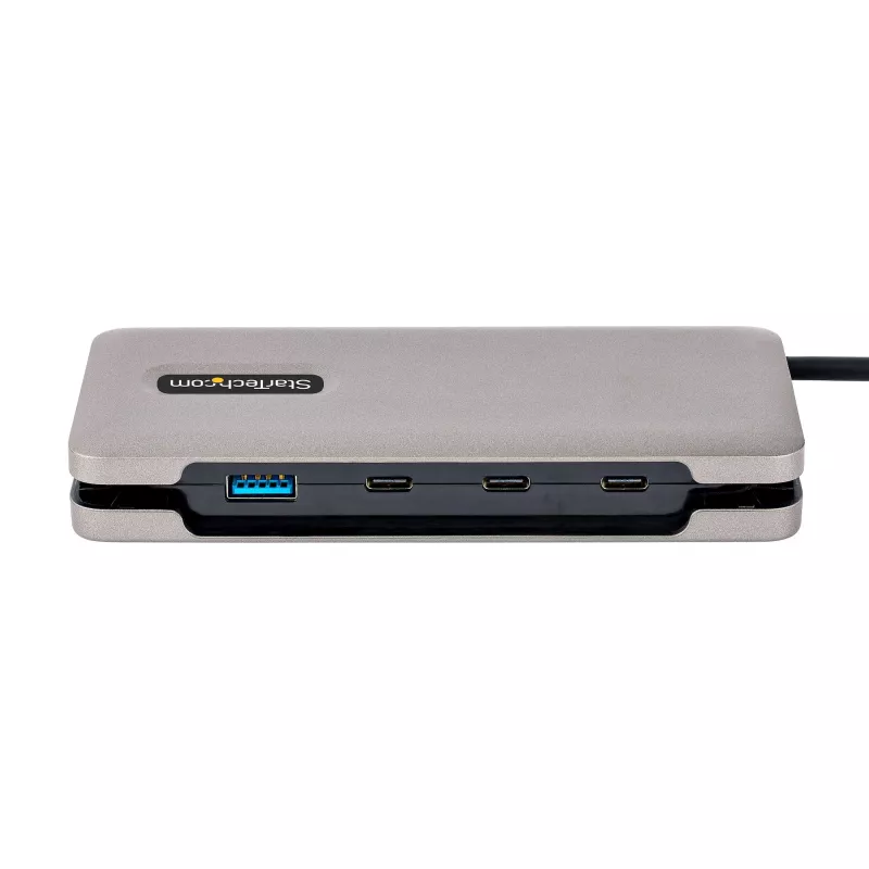 StarTech.com HB31CM1A3CB hub USB-C de 4 portas, 1x USB-A + 3x USB-C, USB 3.2 Gen 2 10 Gbps, alimentado por barramento, cabo envolvente de 25 cm (9,8 polegadas)
