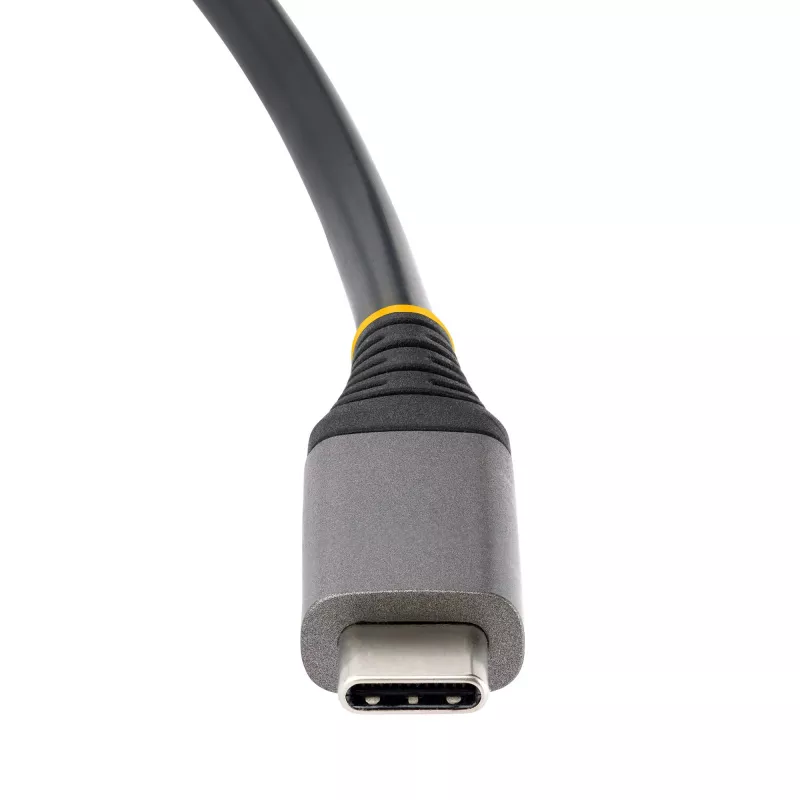 StarTech.com HB31CM1A3CB hub USB-C de 4 portas, 1x USB-A + 3x USB-C, USB 3.2 Gen 2 10 Gbps, alimentado por barramento, cabo envolvente de 25 cm (9,8 polegadas)