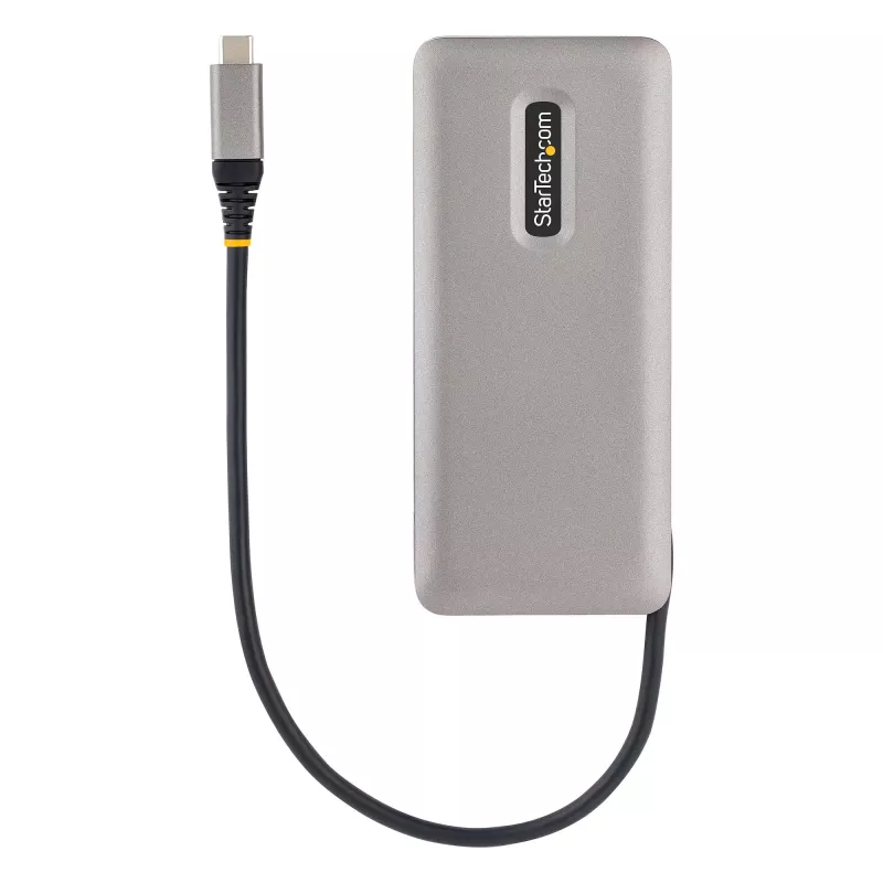 StarTech.com HB31CM1A3CB hub USB-C de 4 portas, 1x USB-A + 3x USB-C, USB 3.2 Gen 2 10 Gbps, alimentado por barramento, cabo envolvente de 25 cm (9,8 polegadas)