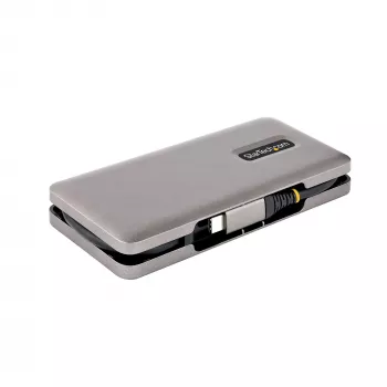 Hub USB-C de 4 portas StarTech.com, 4x USB-C, USB 3.2 Gen 2 (10Gbit/s) – hub USB-C portátil com Power Delivery Pass-Through 100W – hub USB Type-C com cabo envolvente de 32 cm