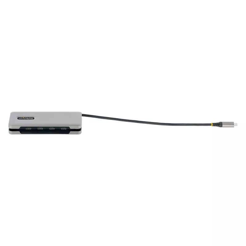 StarTech.com HB31CM4CPD3 hub USB-C de 4 portas, 4x USB-C, USB 3.2 Gen 2 10 Gbps, Power Delivery pass-through de 100 W, cabo de 25 cm (9,8 polegadas)