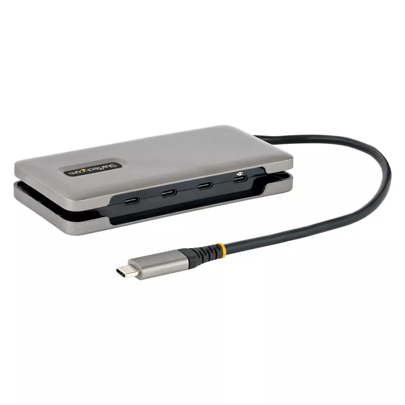StarTech.com HB31CM4CPD3 hub USB-C de 4 portas, 4x USB-C, USB 3.2 Gen 2 10 Gbps, Power Delivery pass-through de 100 W, cabo de 25 cm (9,8 polegadas)