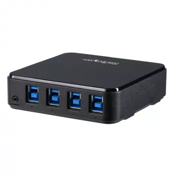 Caixa de comutação de periféricos USB 3.0 4-para-4 StarTech.com, 5 Gbit/s, Micro-USB Type-B, Preto, Plástico, CE, FCC, REACH, 0 - 40 °C
