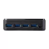 Caixa de comutação de periféricos USB 3.0 4-para-4 StarTech.com, 5 Gbit/s, Micro-USB Type-B, Preto, Plástico, CE, FCC, REACH, 0 - 40 °C