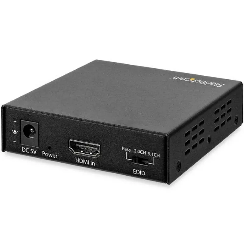 Extrator de áudio HDMI 4K StarTech.com com suporte 4K 60Hz, Preto, 4096 x 2160 píxeis, 1280 x 720,1920 x 1080,1920 x 1200,3840 x 2160,4096 x 2160, 60 Hz, 5.1 canais, HDMI