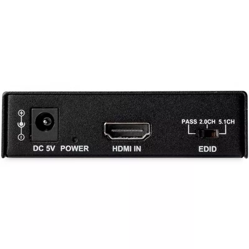 Extrator de áudio HDMI 4K StarTech.com com suporte 4K 60Hz, Preto, 4096 x 2160 píxeis, 1280 x 720,1920 x 1080,1920 x 1200,3840 x 2160,4096 x 2160, 60 Hz, 5.1 canais, HDMI