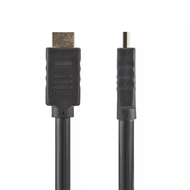 Cabo HDMI 2.0 de 50ft (15m) StarTech.com - cabo HDMI ativo 4K 60Hz - certificado CL2 para instalação em parede - cabo HDMI UHD de alta velocidade longo e robusto - HDR, 18 Gbit/s - cabo macho-macho - Preto