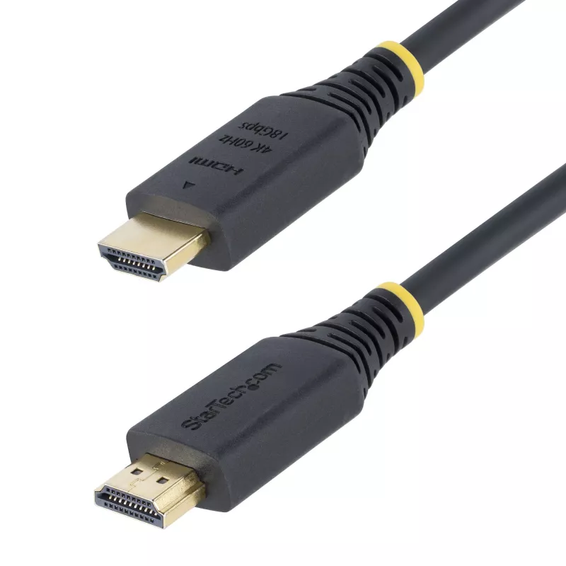Cabo HDMI de alta velocidade premium certificado de 1m (3.3ft) StarTech.com, 4K 60Hz/1440p 144Hz, HDR10/HDCP 2.2/ARC, 18Gbit/s, cabo HDMI UHD 2.0 para TV/monitor/ecrã, revestimento TPE