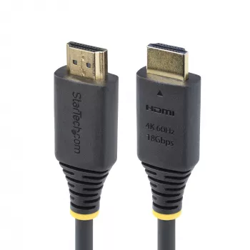 Cabo HDMI de alta velocidade premium certificado de 4 m (13 ft) StarTech.com, 4K 60Hz/1440p 144Hz, HDR10/HDCP 2.2/ARC, 18 Gbit/s, cabo HDMI UHD 2.0 para TV/monitor/ecrã, revestimento TPE