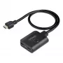 Splitter HDMI de 2 portas StarTech.com, vídeo HDMI 2.0 4K 60Hz, splitter HDMI 4K 1 entrada 2 saídas, splitter de ecrã/saída HDMI 1x2, HDR/HDCP, cabo HDMI integrado de 50 cm