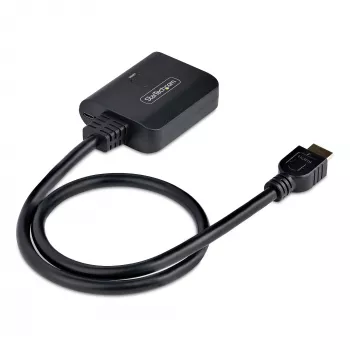 Splitter HDMI de 2 portas StarTech.com, vídeo HDMI 2.0 4K 60Hz, splitter HDMI 4K 1 entrada 2 saídas, splitter de ecrã/saída HDMI 1x2, HDR/HDCP, cabo HDMI integrado de 50 cm