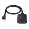 Splitter HDMI de 2 portas StarTech.com, vídeo HDMI 2.0 4K 60Hz, splitter HDMI 4K 1 entrada 2 saídas, splitter de ecrã/saída HDMI 1x2, HDR/HDCP, cabo HDMI integrado de 50 cm