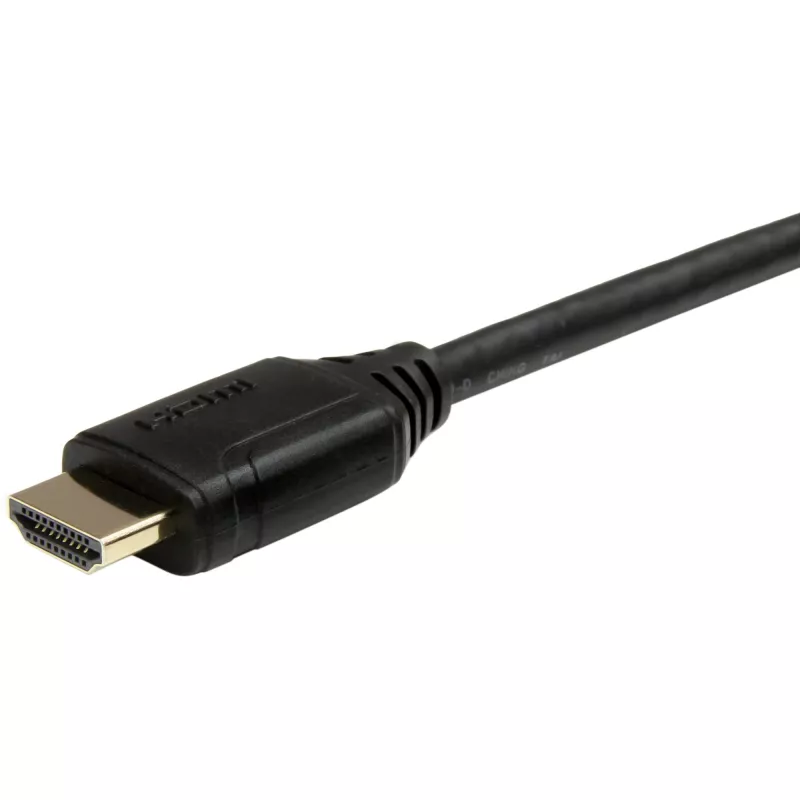 StarTech.com HDMM1MP cabo HDMI 2.0 High Speed Premium certificado com Ethernet de 1 m (3 pés), 4K 60 Hz, HDR, macho-macho, preto
