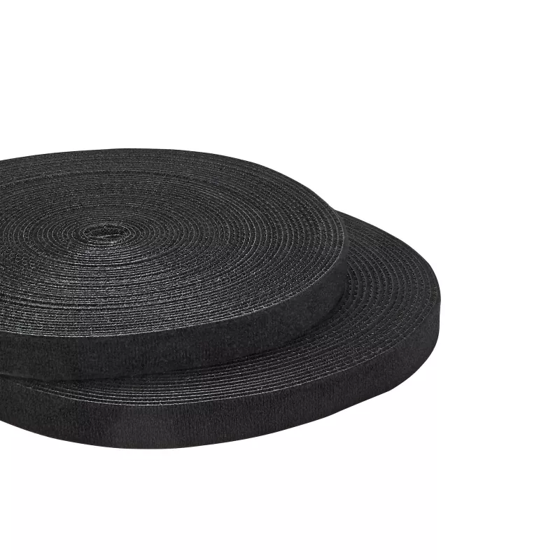 Rolo de fita de velcro de 100 ft StarTech.com – abraçadeiras de cabos reutilizáveis para cortar – fita de fixação de cabos industrial em grande quantidade / envolvente de tecido ajustável preto / fitas de gestão de cabos autoadesivas reutilizáveis