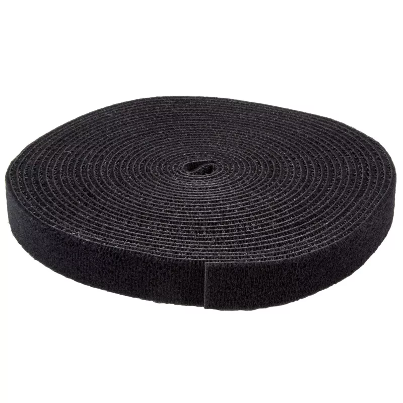 Rolo de fita de velcro de 8,5 m StarTech.com - abraçadeiras de cabos reutilizáveis para cortar - fita de fixação de cabos industrial em rolo / envolventes de tecido ajustáveis preto / fitas de gestão de cabos autoadesivas reutilizáveis