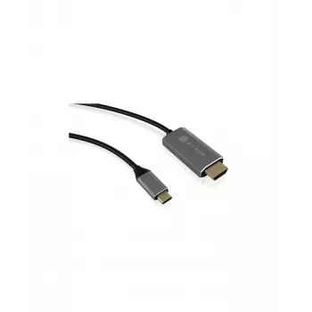 ICY BOX IB-CB020-C Cabo HDMI 1,8 m HDMI Type-A (Standard) preto, prateado
