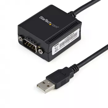 StarTech.com Cabo adaptador USB para série RS232 FTDI de 1 porta com retenção de COM