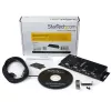 StarTech.com Hub adaptador USB para série DB9 RS232 de 4 portas – Montagem industrial em calha DIN e parede
