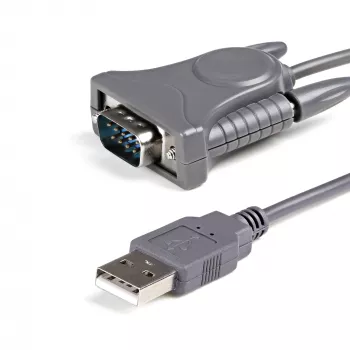 StarTech.com Cabo USB para série de 1 porta de 3ft (91cm), conversor DB9/DB25 RS232 para USB, Prolific, adaptador USB para série