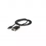StarTech.com Adaptador USB para série RS232 de 1 porta de 6ft (1,8m), cabo adaptador série DCE DB9 FTDI, null modem, USB 2.0 - TAA