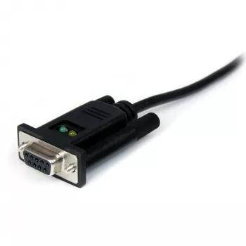 StarTech.com Adaptador USB para série RS232 de 1 porta de 6ft (1,8m), cabo adaptador série DCE DB9 FTDI, null modem, USB 2.0 - TAA