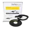 StarTech.com ICUSB232FTN cabo adaptador de USB para série null modem RS232 DB9 DCE de 1 porta, FTDI, USB 2.0, preto