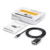 StarTech.com ICUSB232FTN cabo adaptador de USB para série null modem RS232 DB9 DCE de 1 porta, FTDI, USB 2.0, preto