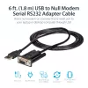 StarTech.com ICUSB232FTN cabo adaptador de USB para série null modem RS232 DB9 DCE de 1 porta, FTDI, USB 2.0, preto