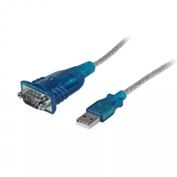 StarTech.com Cabo adaptador USB para série RS232 DB9 de 1 porta de 43 cm (17 polegadas), cabo adaptador USB para série - M/M