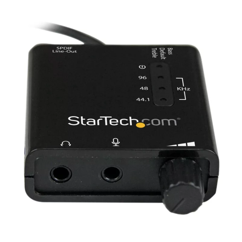 StarTech.com Adaptador de áudio estéreo USB placa de som externa com áudio digital SPDIF e microfone estéreo