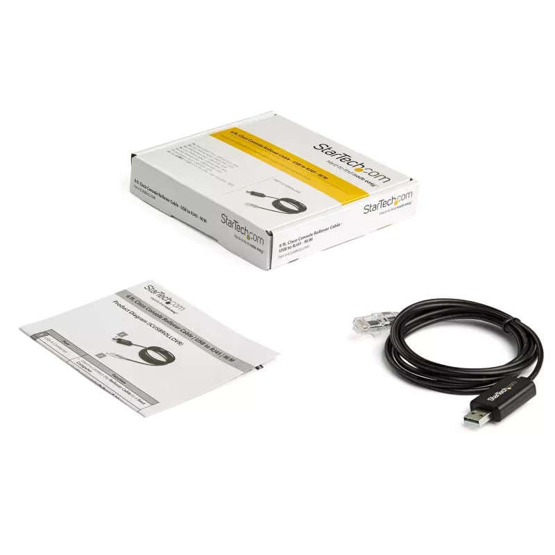 StarTech.com Cabo de consola USB Cisco de 1,8 m – USB para RJ45