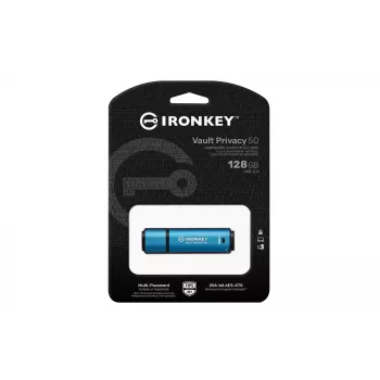 Kingston Technology IronKey 128 GB Vault Privacy 50 AES-256 encriptado, FIPS 197
