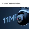 Câmara de vigilância IP IMOU Cruiser Triple IPC-S7UP-11M0WED — 2880×1620, 6 mm, zoom digital 8×, com fio e sem fio, exterior, montagem em teto/parede