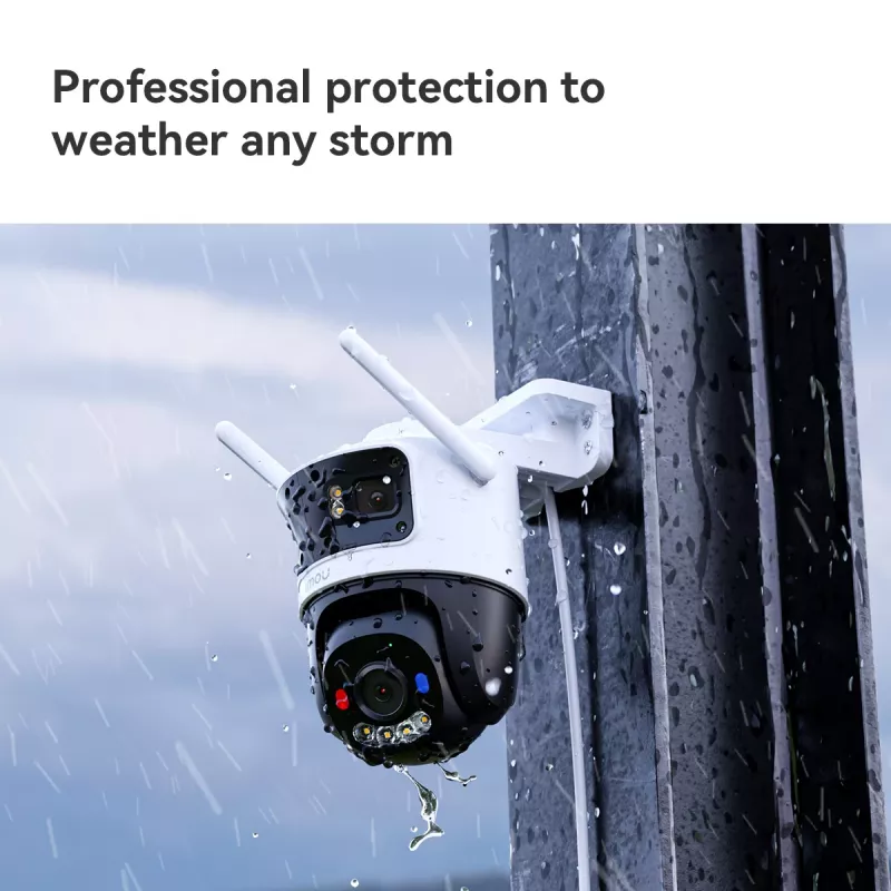 Câmara de vigilância IP IMOU Cruiser Triple IPC-S7UP-11M0WED — 2880×1620, 6 mm, zoom digital 8×, com fio e sem fio, exterior, montagem em teto/parede