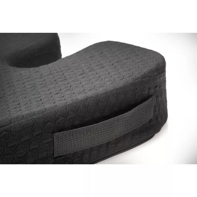 Kensington Almofada de assento Premium Cool-Gel, almofada de assento, espuma com memória, cadeira, preto, cor única, fecho de correr