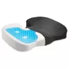 Kensington Almofada de assento Premium Cool-Gel, almofada de assento, espuma com memória, cadeira, preto, cor única, fecho de correr